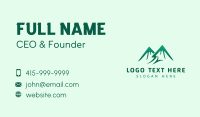 Green Alpine Mountain Business Card