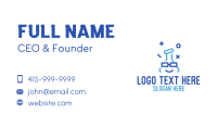 Blue Stroke Flask Business Card