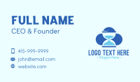 Blue Hourglass Business Card Design