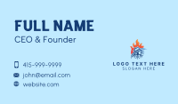 House Fire Ice Cooling Business Card Design