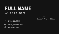 Luxury Brand Wordmark Business Card