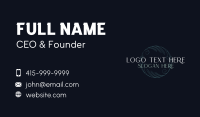 Blue Floral Hotel Wordmark Business Card