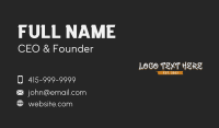 Handwritten Apparel Wordmark Business Card