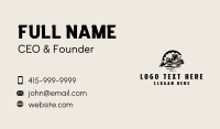 Backhoe Construction Contractor Business Card Design