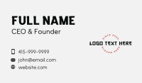 Japanese Style Wordmark Business Card Design