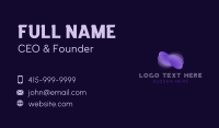 Purple Abstract Butterfly  Business Card Design