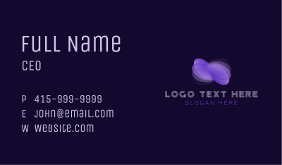Purple Abstract Butterfly  Business Card