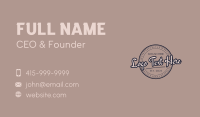 Classic Rustic Wordmark Business Card