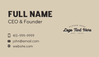 Jersey Script Wordmark Business Card