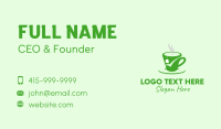 Green Tea Cup Business Card