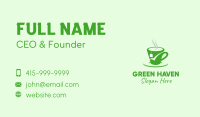 Green Tea Cup Business Card Image Preview