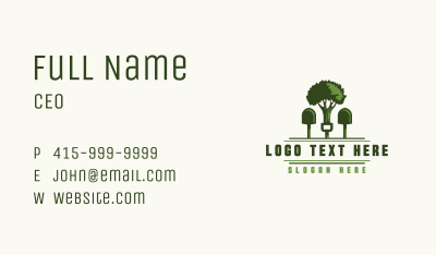 Shovel Tree Landscaping Business Card Image Preview