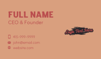 Paint Mural Wordmark Business Card Design