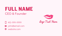 Sexy Pink Lips Business Card Design