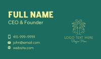 Simple Butterfly Palm Tree Business Card