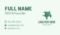Green Turtle Origami  Business Card Design