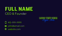 Glow Business Card example 2