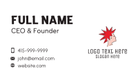 Spiky Mohawk Hairstyle  Business Card Design