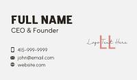 Feminine Script Lettermark Business Card