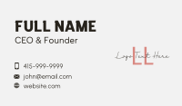 Feminine Script Lettermark Business Card Design