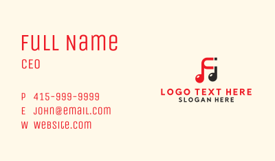 Music Note Magnet Business Card Image Preview