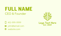 Green Bamboo Tree Business Card Design