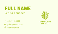 Green Bamboo Tree Business Card