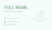 Green Flower Embroidery  Business Card Design