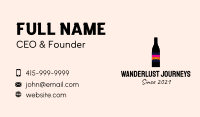 Sunset Wine Bottle  Business Card