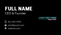 Neon Tilt Wordmark Business Card