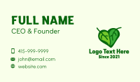 Green Leaf Heart Business Card