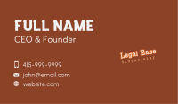 Crafty Outlined Wordmark Business Card