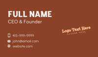 Crafty Outlined Wordmark Business Card Design