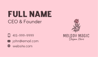 Wildflower Line Art  Business Card