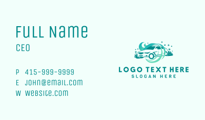Green Car Wash Business Card Image Preview