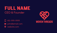 Woven Heart Dating Business Card Image Preview