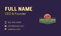 Mountain Sun Axe Business Card Design