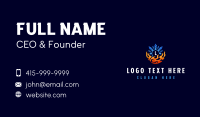 Fire Snowflake HVAC Business Card