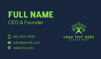 Green Leaf Tree Human Business Card Design