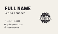 Saw Blade Tree Lumberjack Business Card Design