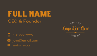Classic Medieval Wordmark Business Card