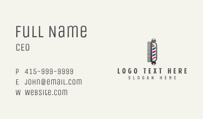 Barber Hair Comb Business Card