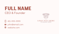 Salon Floral Lipstick Business Card