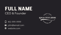 Stylish Store Round Wordmark Business Card