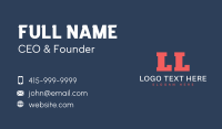 Simple Classic Letter Business Card