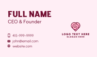 Rose Heart Valentine Business Card Design