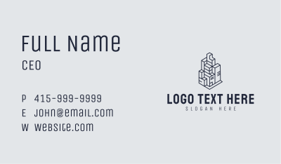 Geometric Building City  Business Card Image Preview