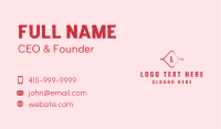 Red Arrow Letter Business Card