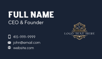Luxury Floral Shield Business Card Design