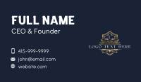 Luxury Floral Shield Business Card